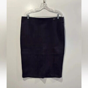 Jenna Rose Purple Faux Suede High Waisted Pull On Skirt Womens Size 14‎ (102)